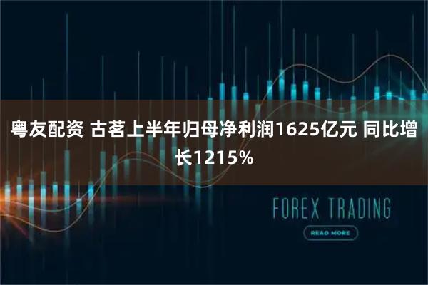 粤友配资 古茗上半年归母净利润1625亿元 同比增长1215%