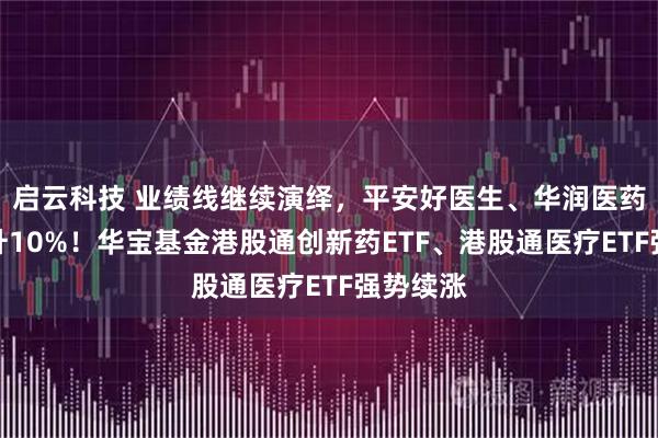 启云科技 业绩线继续演绎，平安好医生、华润医药绩后飙升10%！华宝基金港股通创新药ETF、港股通医疗ETF强势续涨